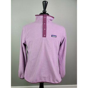 Patagonia Lightweight Snap Fleece Pullover Womens Size Large Rose Pink